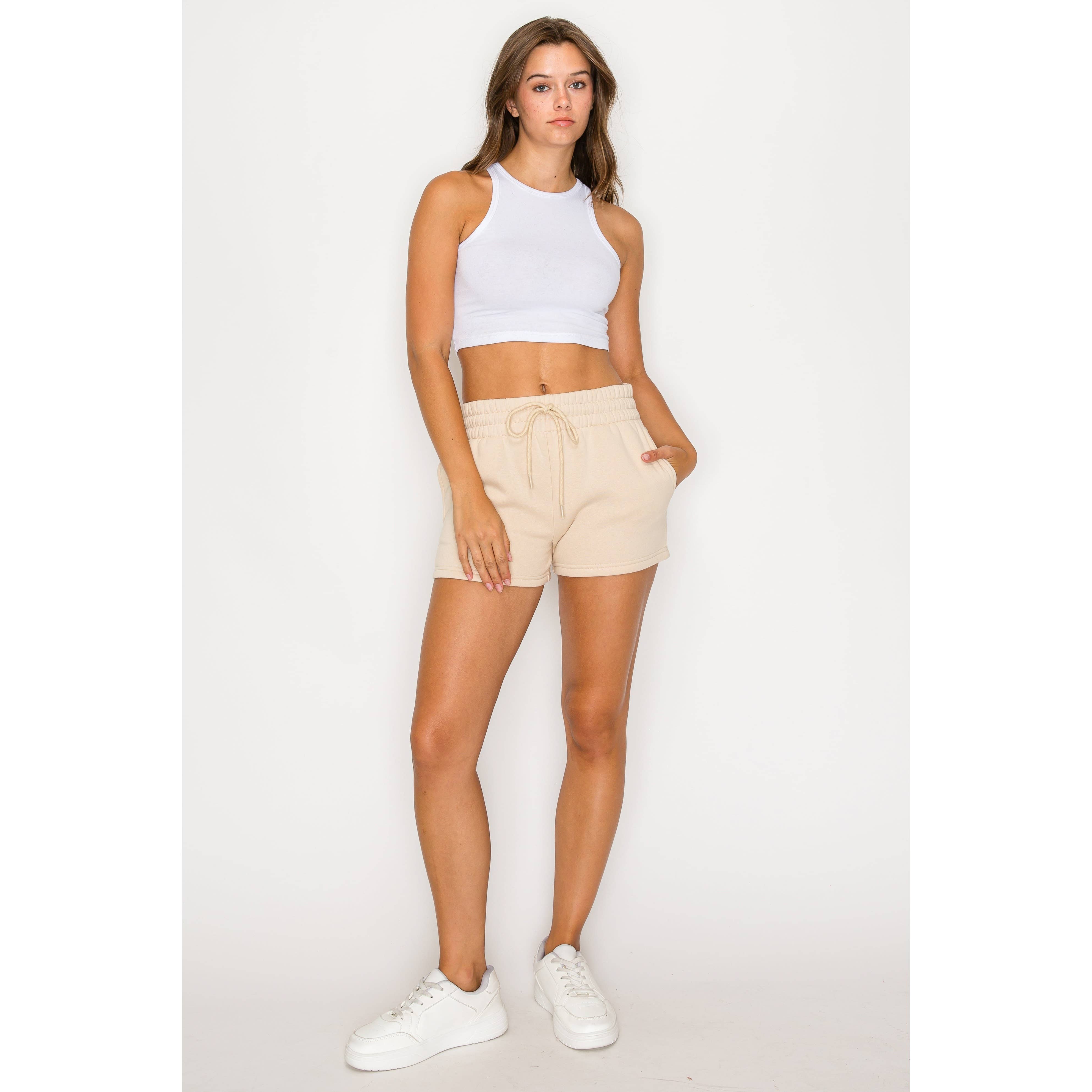 UP CLOTHING - Wholesale Shorts – Women’s - Solid Fleece Lounge Sweat Shorts14