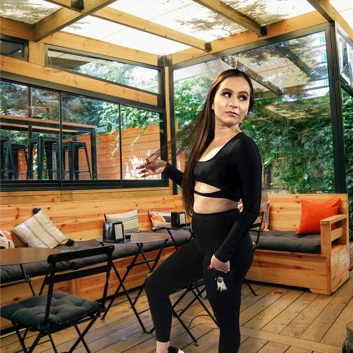 E&S Pets - Wholesale Athletic/Lounge Leggings - Women's - Pug 25" High Rise Leggings for Pet Lovers2