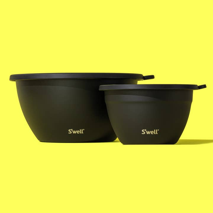S'well - Wholesale Serve Bowl - Onyx Salad Bowl Kit XL