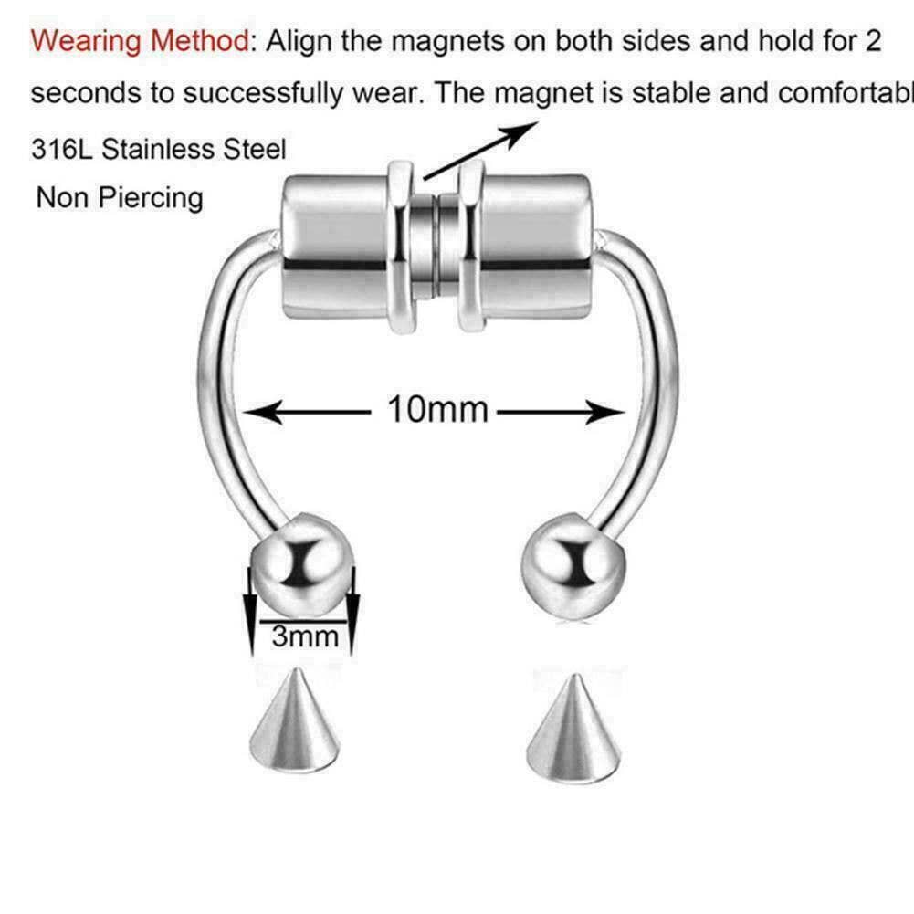 Gemscape UK - Venta al por mayor Aretes para la nariz - Anillo nasal magnético sin piercing en 3 colores4