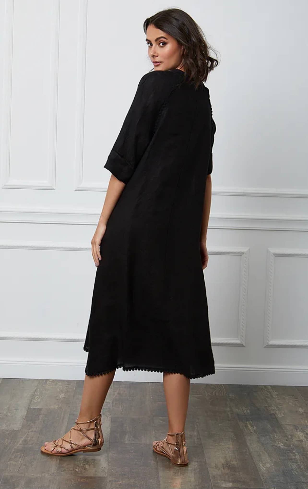 LÉA & LUC - Wholesale Dress - Women's - Long dress in 100% linen REF.71617