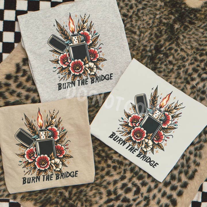 Cash & Drix Wholesale - Wholesale T-Shirt (Graphic) - Women's - Burn The Bridge - Tee1