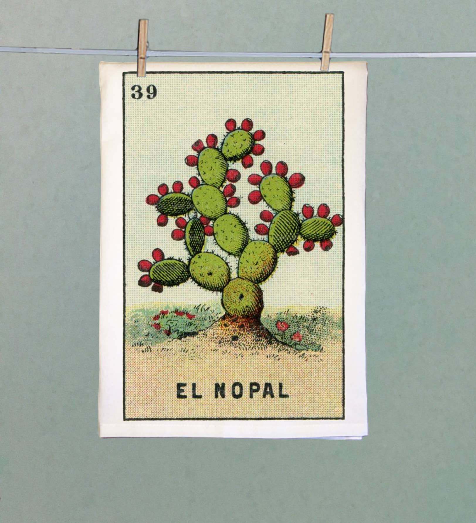 Acme. Baby Co. LLC - Wholesale Tea Towel - El Nopal Cactus Organic Retro Kitchen Towel2