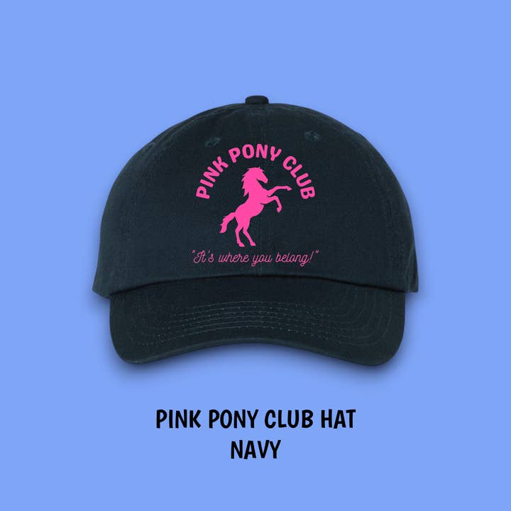 Equine & Design, LLC - Wholesale Baseball Cap - Women's - PINK PONY CLUB HAT2