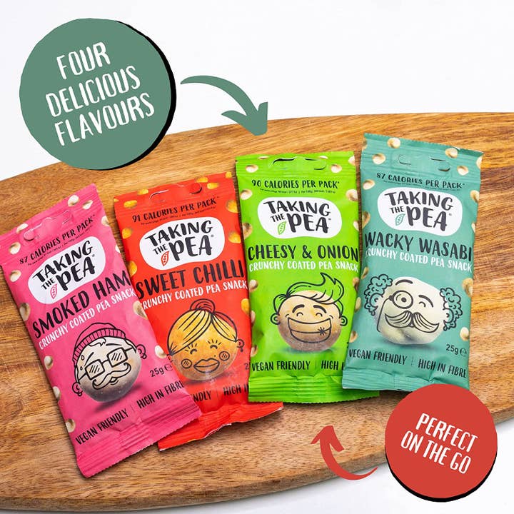 Taking The Pea – wholesale Puffed snack – Taking The Pea Wacky Wasabi pea snacks - 25g Pod Pack
