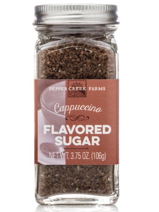 Cappuccino Aromatizzato Zucchero 3.75 Oz. per la vendita all'ingrosso da parte di Pepper Creek Farms