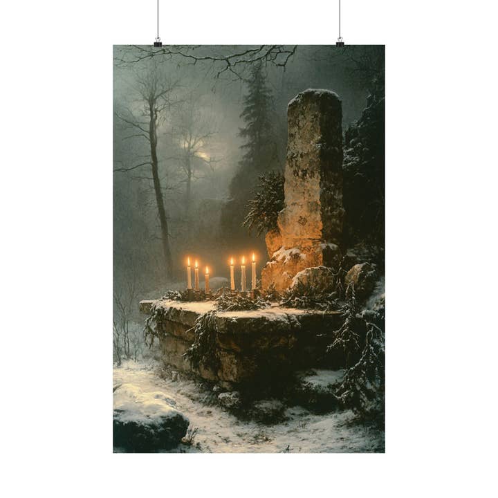 Winter Solstice Altar Art Print for wholesale by Ye Curiosity Shoppe
