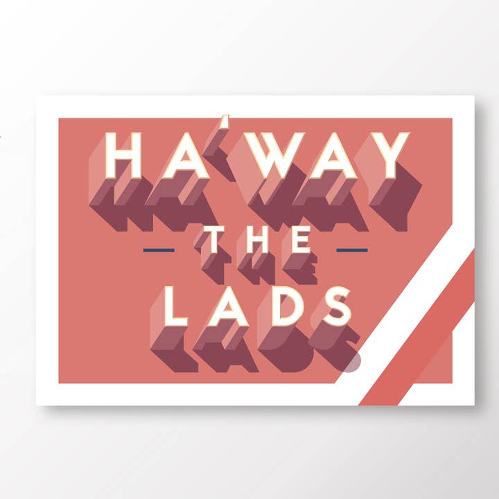 Sunderland 'Ha'Way The Lads' Poster for wholesale by Matthew J I Wood Design & Illustration