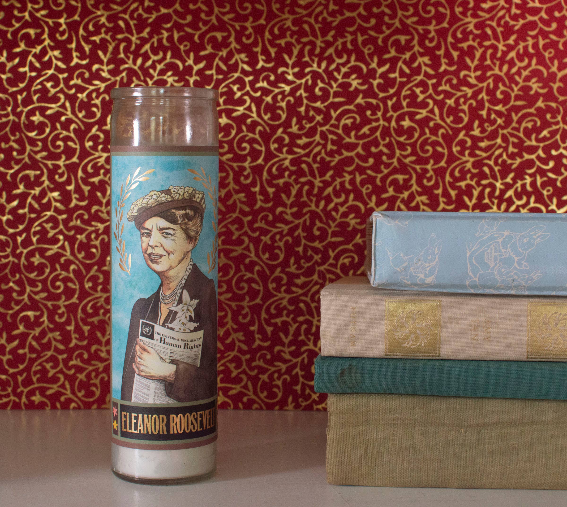 Unemployed Philosophers Guild - Wholesale Jar/Filled Candle - Eleanor Roosevelt Secular Saint Candle3