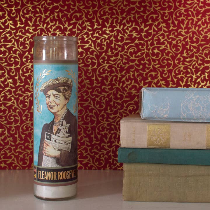 Unemployed Philosophers Guild - Wholesale Jar/Filled Candle - Eleanor Roosevelt Secular Saint Candle3