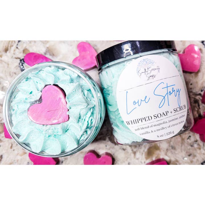 Soulful Serenity Soaps - Wholesale Whipped Soap - Love Story Whipped Soap + Scrub2