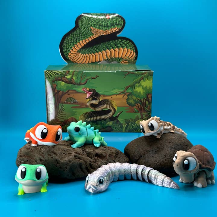 Baby Reptile Pack w/ Box for wholesale by Biggest Little Print Shop LLC
