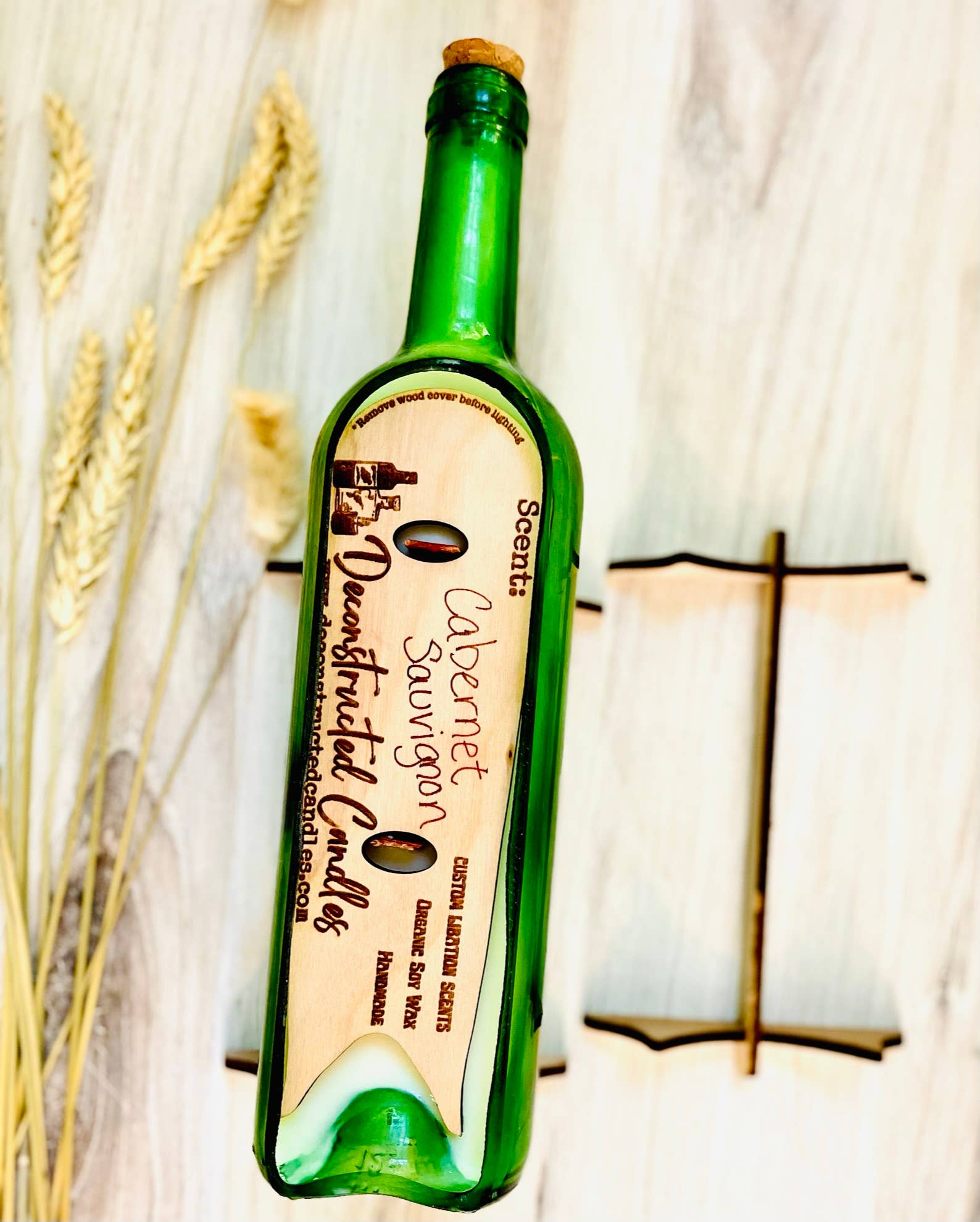 deconstructed candles - Vente Bougie en bocal - Bougies en bouteille de vin parfumées par un expert : mèche bois et cire de soja6