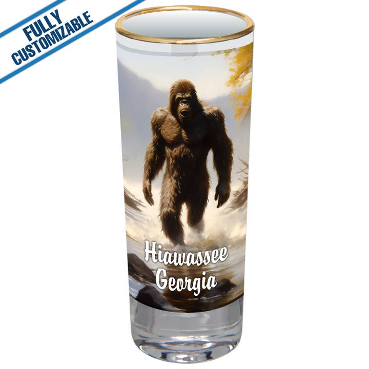 GiftWorksPlus - Wholesale Shot Glass - 2.5oz. Shooter Shot Glass with Gold Rim - Fully Customizable0