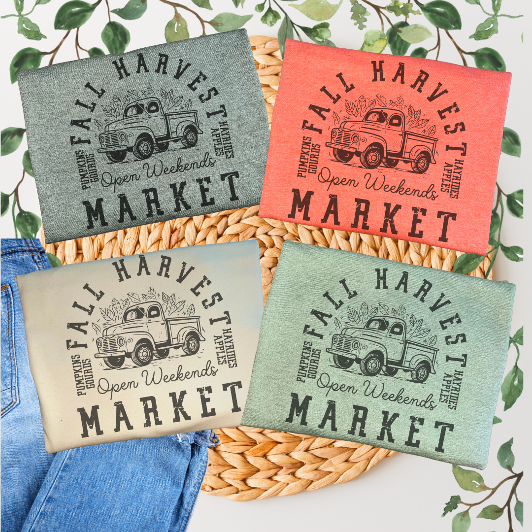 Duck Creations Wholesale - Vente T-shirt sérigraphié – femme - T-shirt softstyle Fall Harvest Market 0