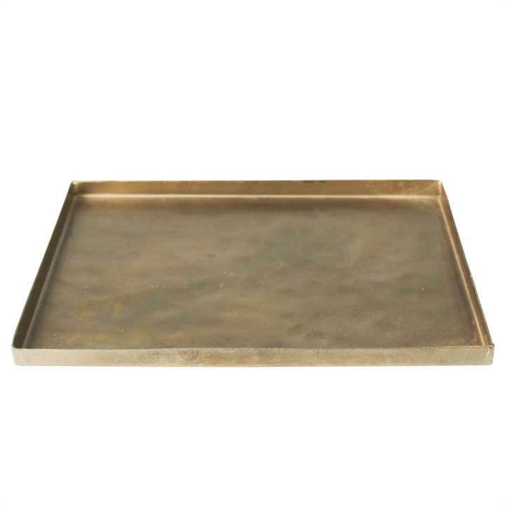 HomeRoots - Wholesale Decorative Tray - Jumbo Gold Metal Rectangular Tray