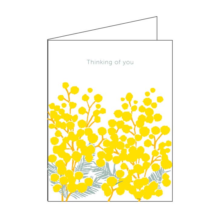 Akacia, Tänker på dig Letterpress A2-kort för wholesale av Ilee Papergoods