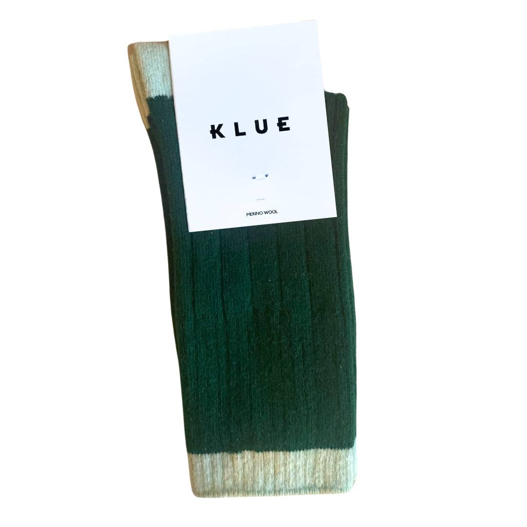 KLUE - Wholesale Socks - Women's - KLUE merino wool banded socks | Green2