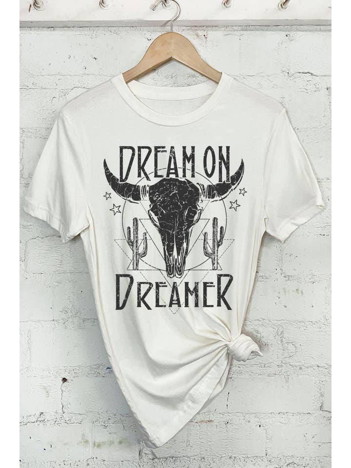 Rustee Clothing - Wholesale Screen Printed T-Shirt - Women's - DREAM ON DREAMER3