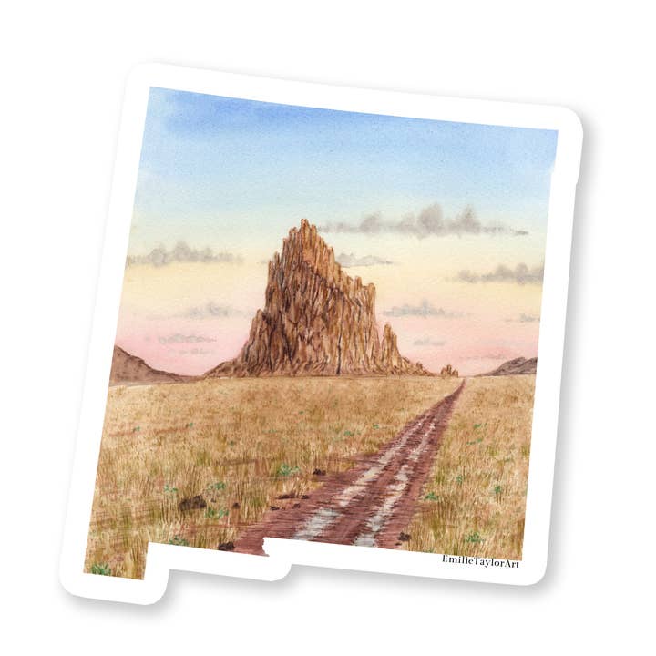 Autocolante do Estado do Novo México | Souvenir de Ship Rock NM por atacado de Emilie Taylor