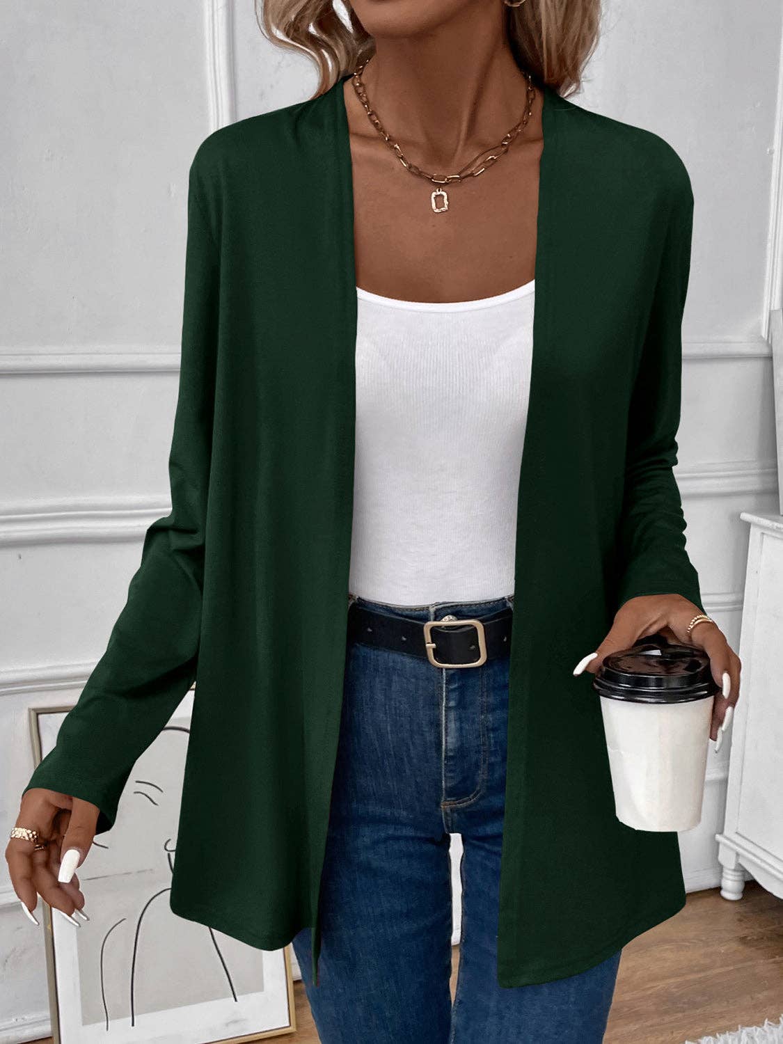 Beyond Apparel - Wholesale Cardigan - Women's - Open Front Long Sleeve Cardigan12