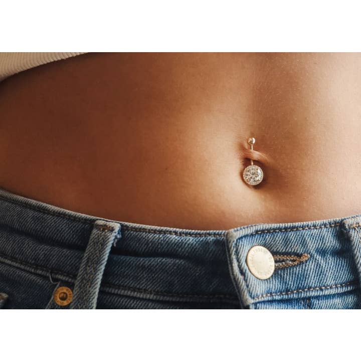 Zahav Jewelry - Venta al por mayor Piercings para ombligo - Oro macizo de 10 quilates | ombligo redondo I, anillo naval | anillos para ombligo | Body Jewe1