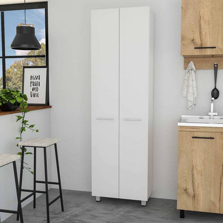 Armário Despensa Baleare, Cinco Prateleiras Interiores Quatro Pernas por atacado de TUHOME FURNITURE