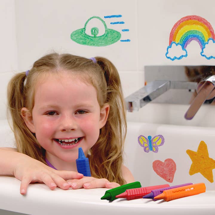 Zimpli Kids - Wholesale Bath Toy - Baby - Zimpli Baff Crayons 6 Pack Colourful Arts & Crafts Bath Toy