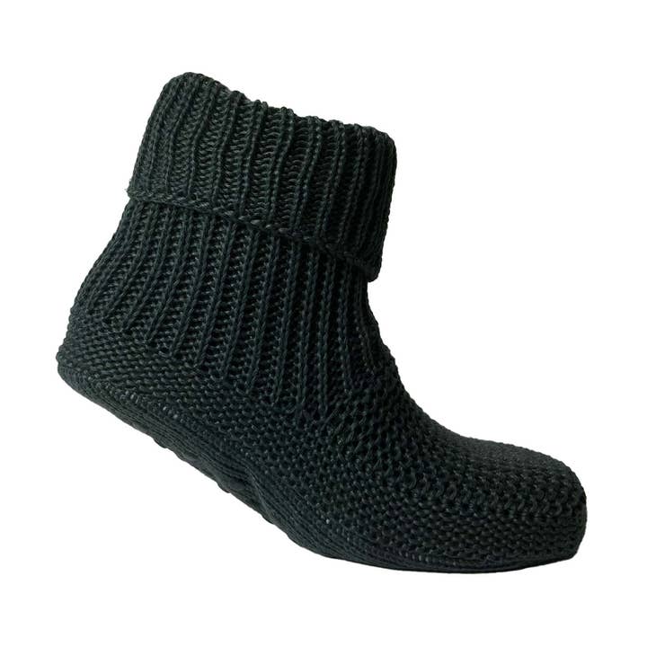 Chaussons légers gris charbon pour hommes pour la vente par Urban Knit Slipper Socks & Gifts