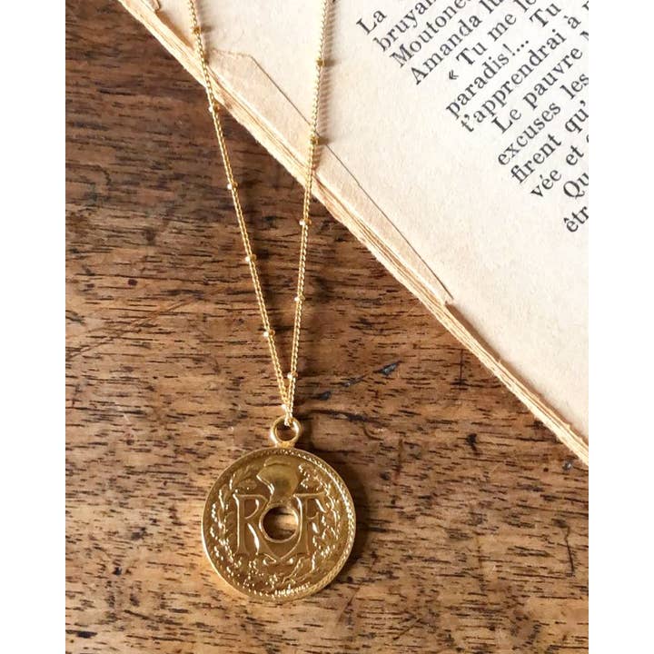 Collier Court Sou 10 Centimes pour la vente par Maison Amour