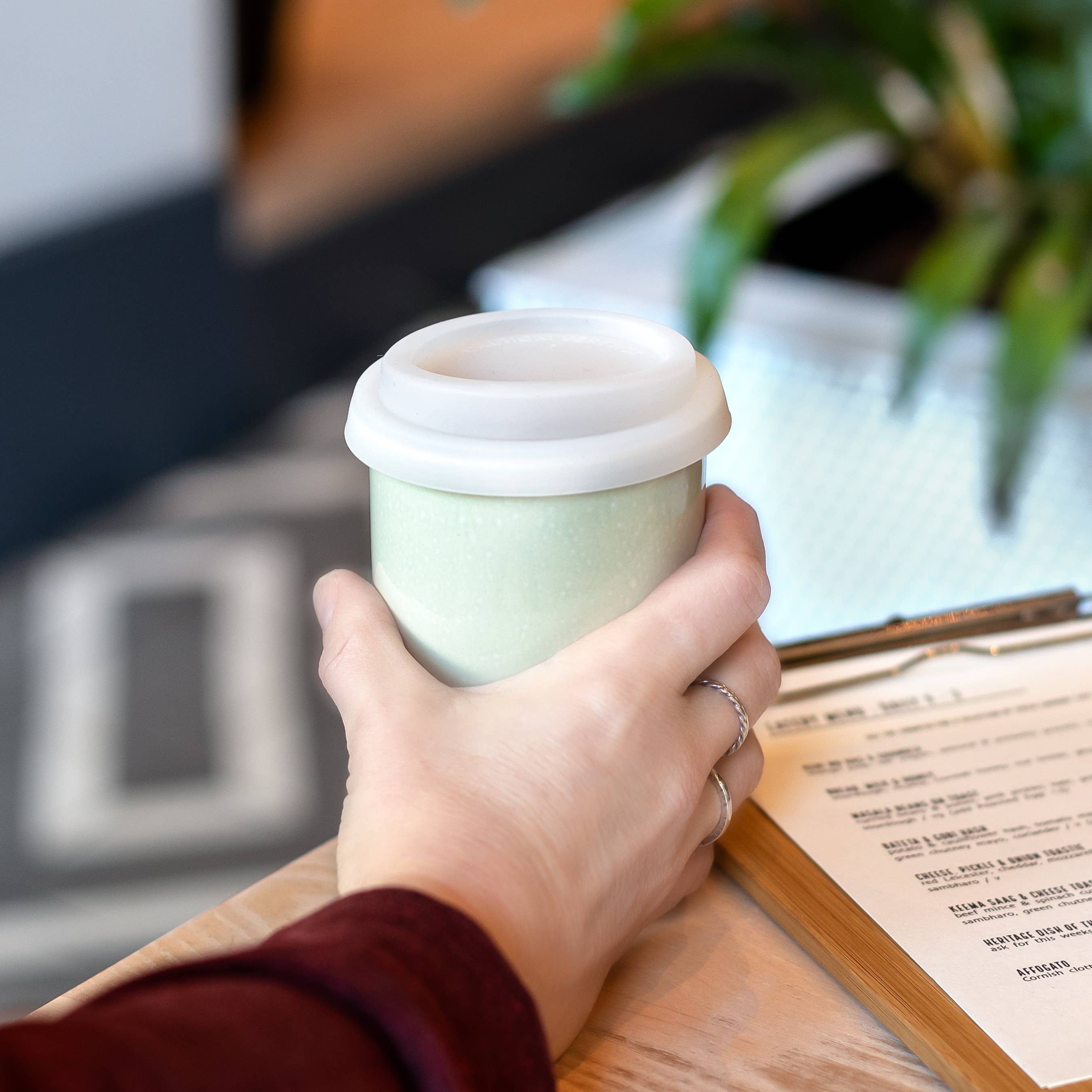 Nova Ceramics Travel Mugs - Wholesale Coffee/Tea Cup - Mist Ceramic Mug – 12oz Reusable Travel Coffee Cup6