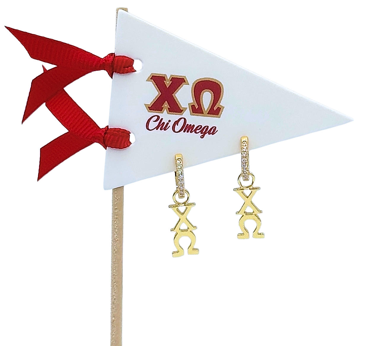 Color Shout - Vente Petits anneaux - Boucles d'oreilles créoles E208 avec lettres grecques de sororité27