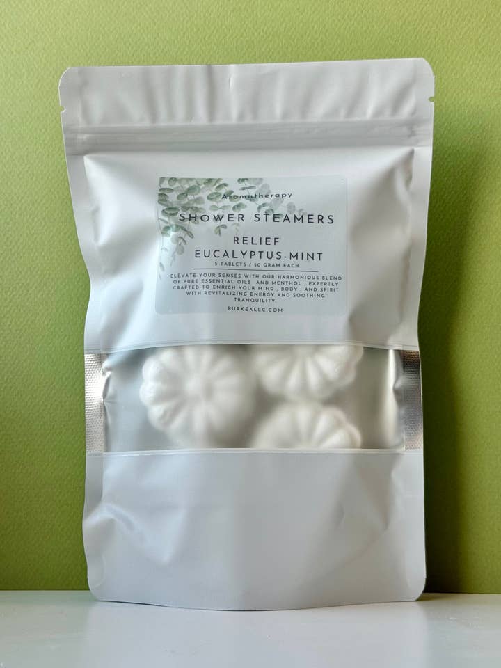 Relief Eucalyptus - Mint Shower steamers 5 tablets / 50 grams Each for wholesale by Burkea llc