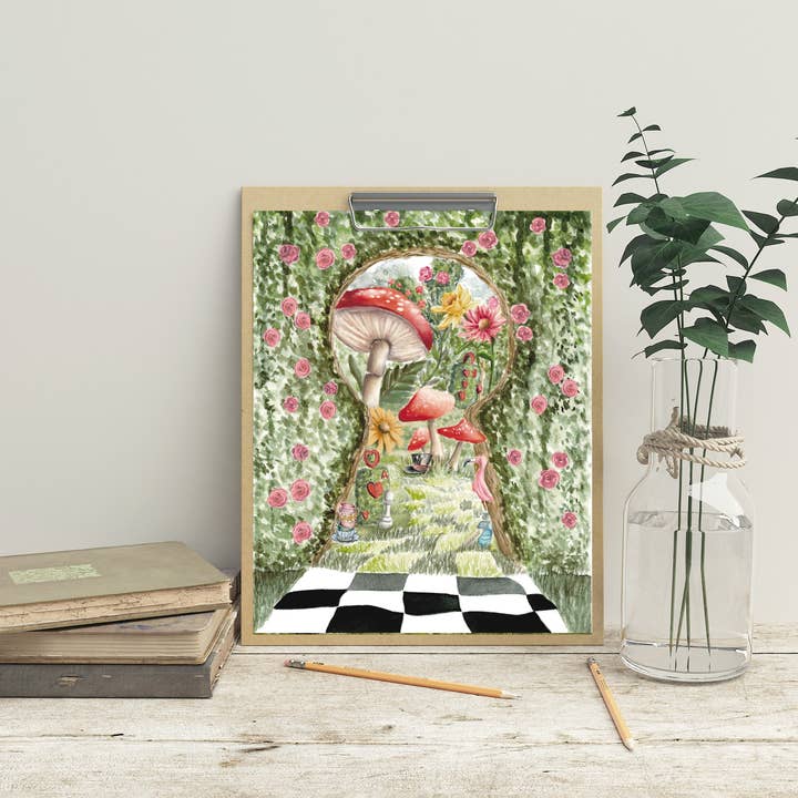Fox and Wild - Wholesale Art Print - Alice in Wonderland Rosebush Print1