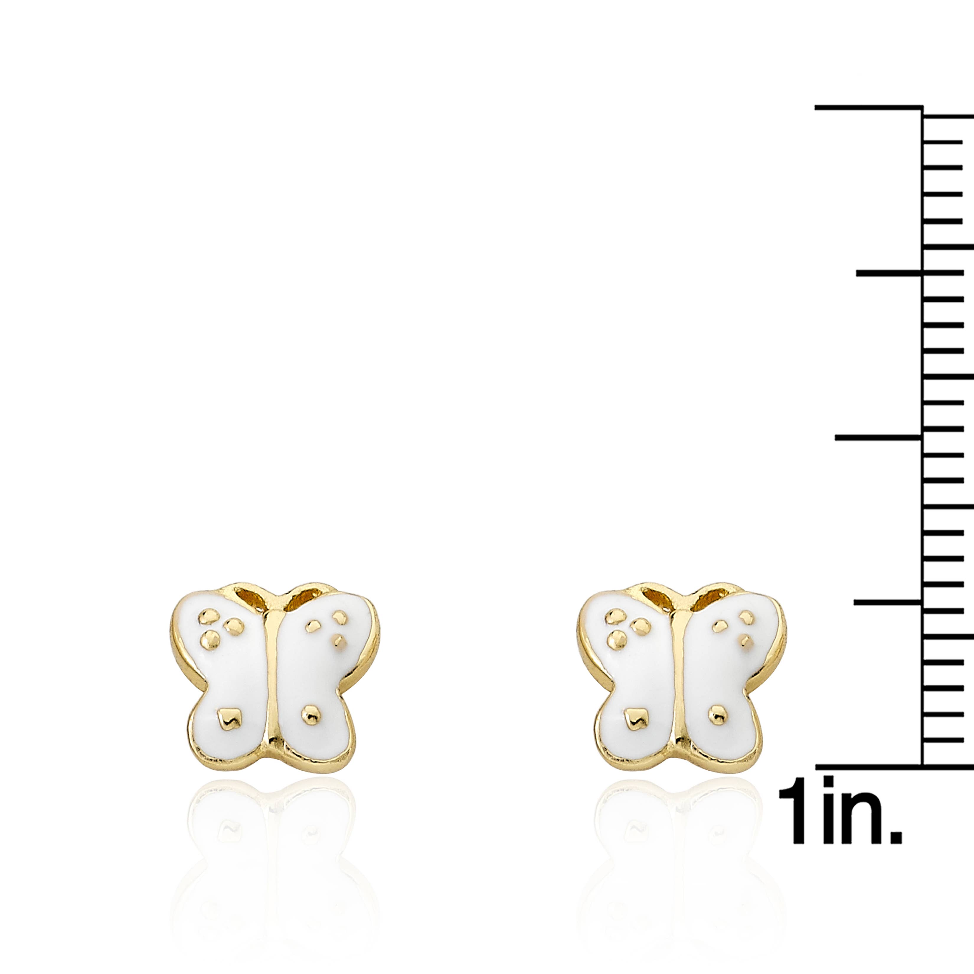 Little Miss Twin Stars - Wholesale Stud/Post Earrings - Butterfly Stud Earring6