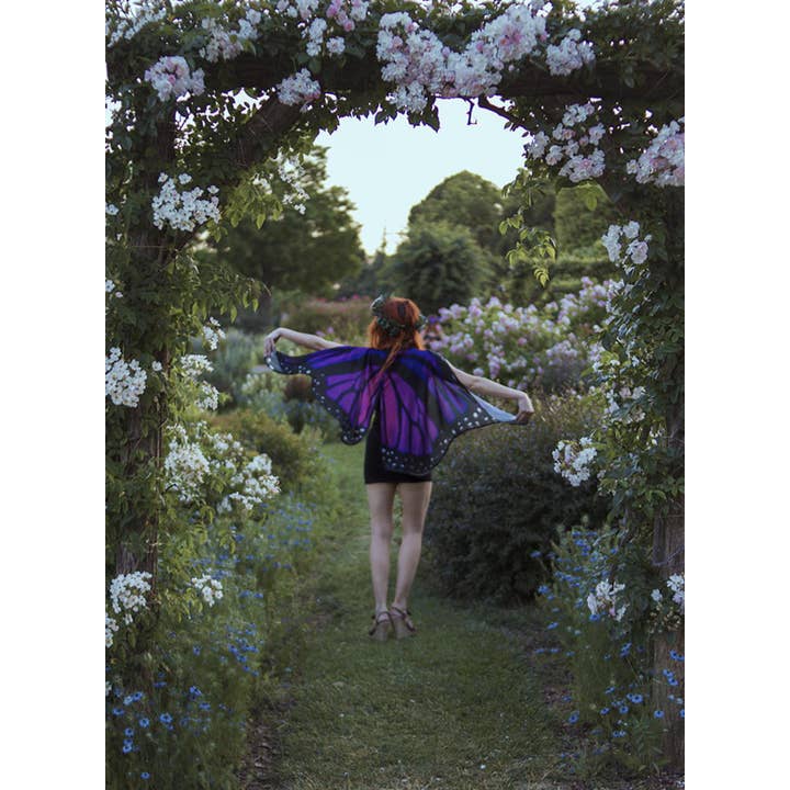 Costurero Real - Wholesale Cape - Women's - Purple Pink Butterfly cape monarch wings costume short small