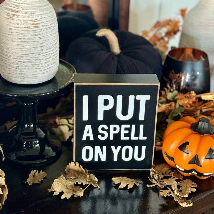 CA-5349 - Spell On You Halloween Box Sign for wholesale by Collins Painting & Design