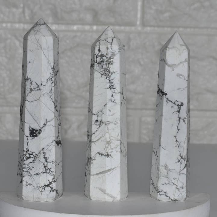Healing Obelisk | Howlite | Crystal Tower | Crystal Point for wholesale by Soothing Crystals