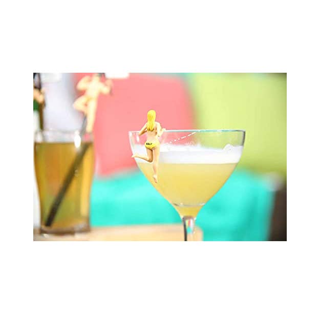 AJ TOYS & GAMES - Wholesale Wine/Cocktail Glass Markers - NPW Bosom Buddies Drink Markers - 6ct5