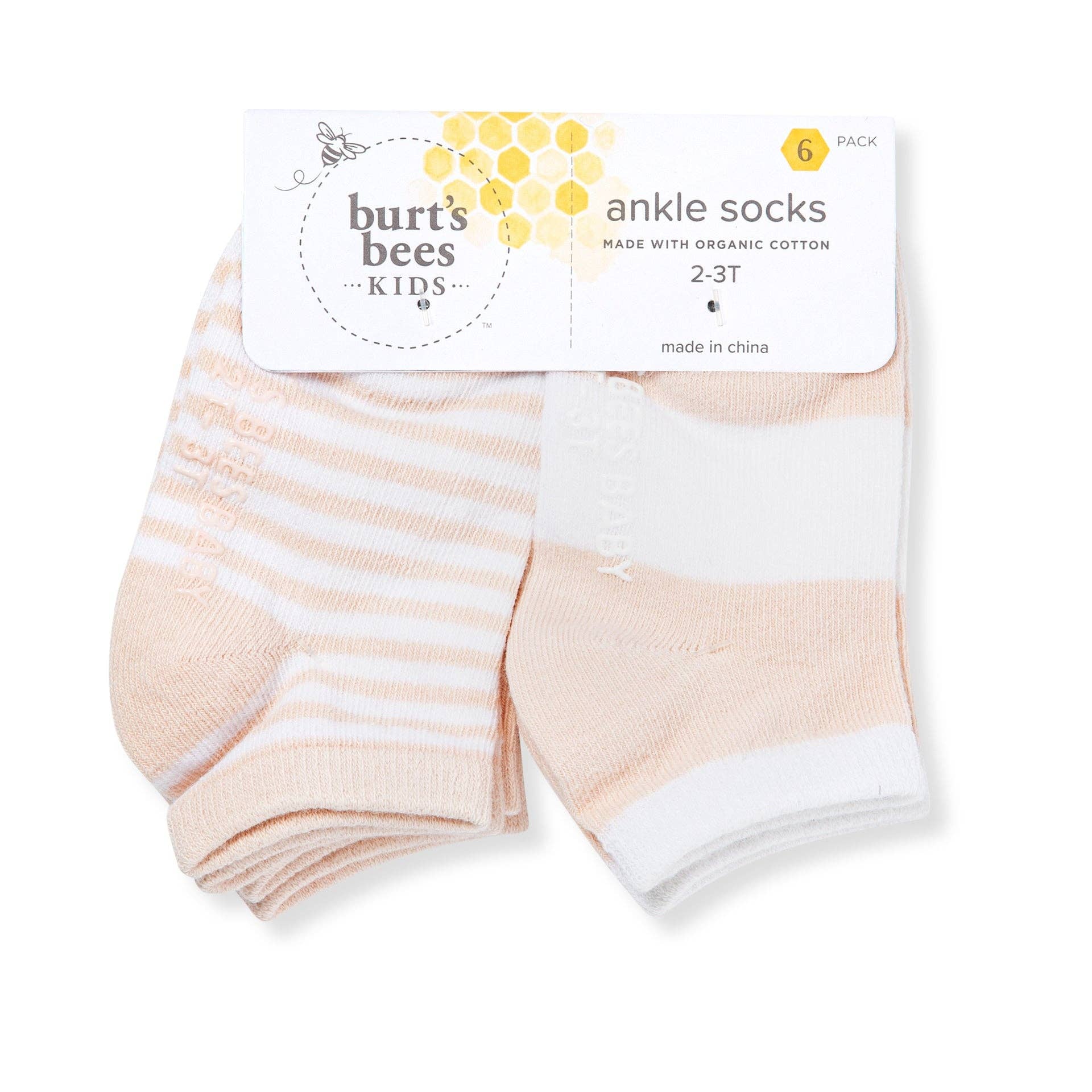 Solid & Stripes Organic Cotton Baby Ankle Socks 6 Pack - Ranunculus for wholesale on Faire1