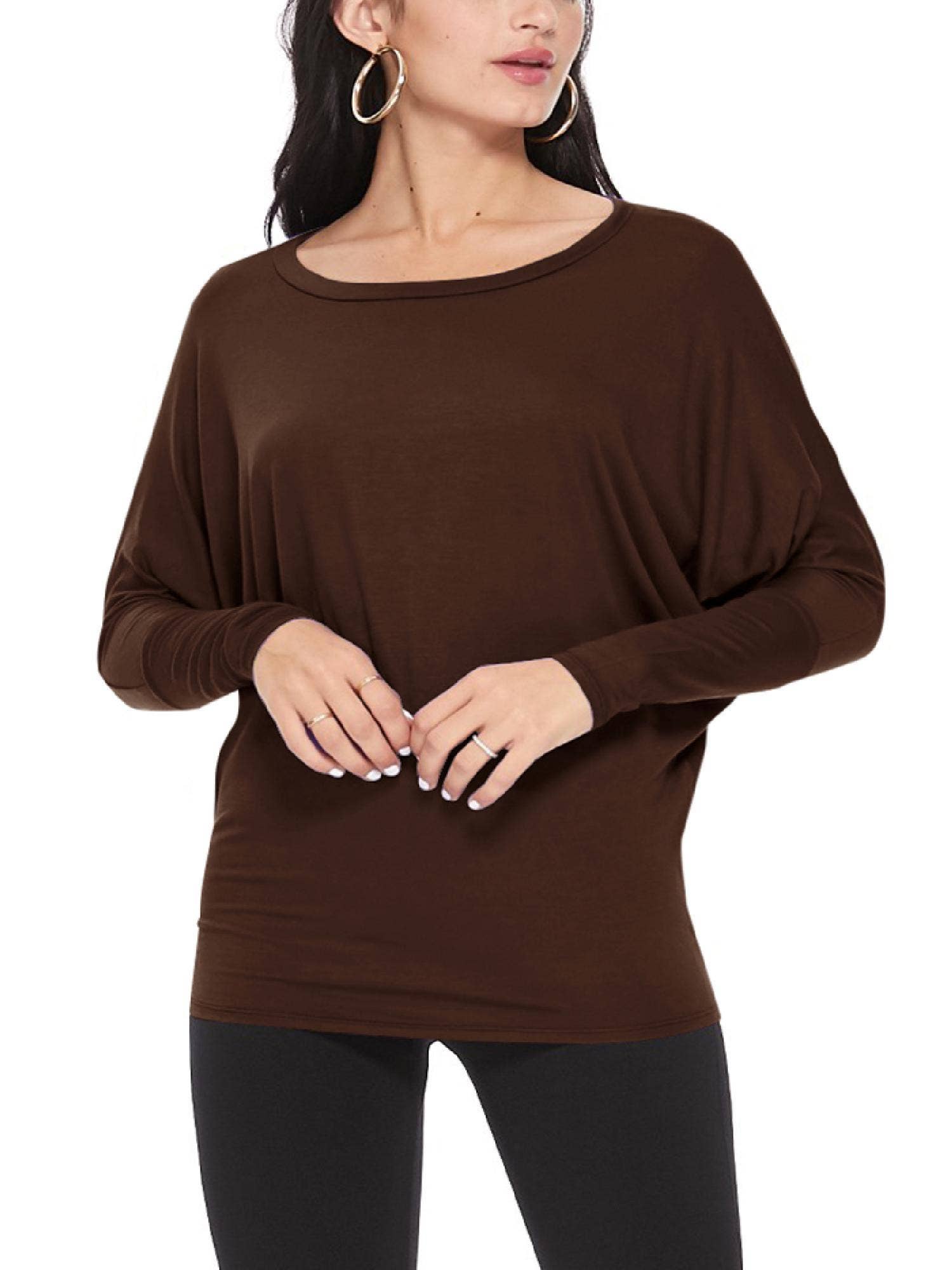 MOA COLLECTION - Wholesale Knit Top - Women's - Women's Casual Solid Color Dolman Sleeve Top3
