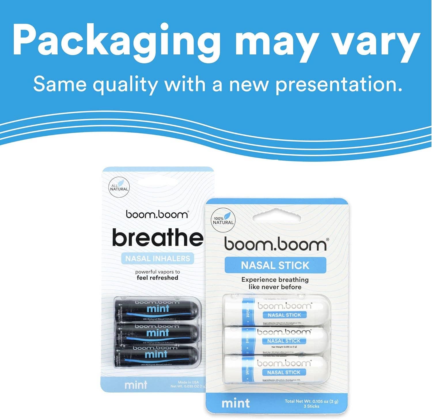 BoomBoom - Vente Bonbons à la menthe - Pack de 3 sticks nasaux Menthe6