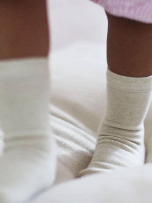 Q for Quinn - Wholesale Socks - Kids - Pure (No Dye) Kids' Socks (3 pairs) – 98% Organic Cotton3