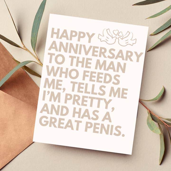 Funny Dirty Raunchy Naughty Anniversary Gift for Him Adult for wholesale by As Told By Ellie