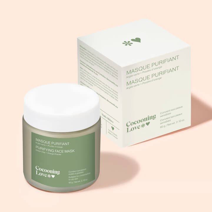Purifying Mask - Green clay & Orange powder for wholesale by Cocooning Love