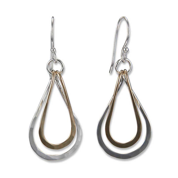 E682 - Dubbele druppelvormige bungeltjes voor wholesale door Peter James