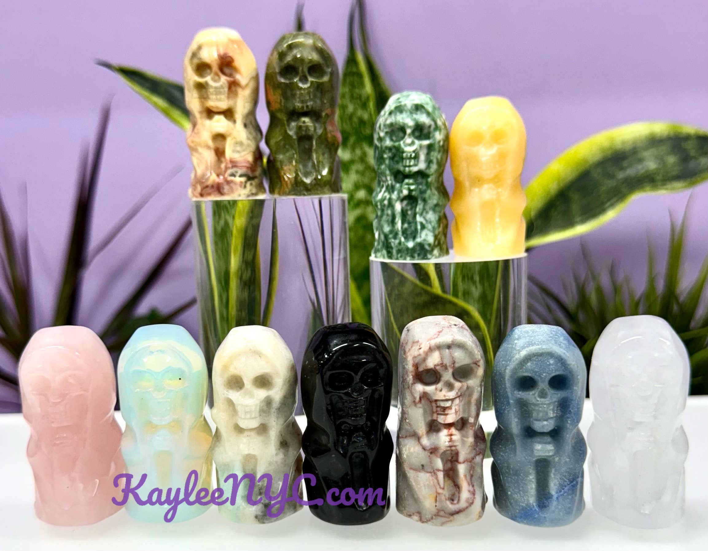 KayleeNYC - Wholesale Spiritual Stone/Crystal - 5cm Mix Crystals Grim Reaper Healing Energy1