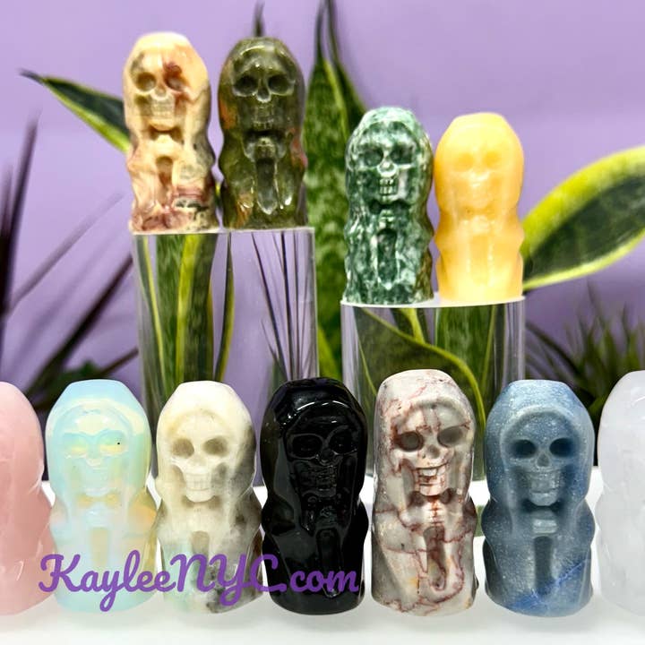 KayleeNYC - Wholesale Spiritual Stone/Crystal - 5cm Mix Crystals Grim Reaper Healing Energy1