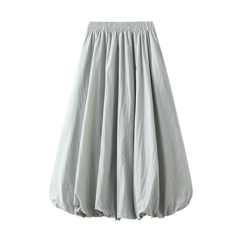 VividLux - Wholesale Skirt - Women's - High Waist Paperbag Lantern Skirt – Women's Midi Skirt18
