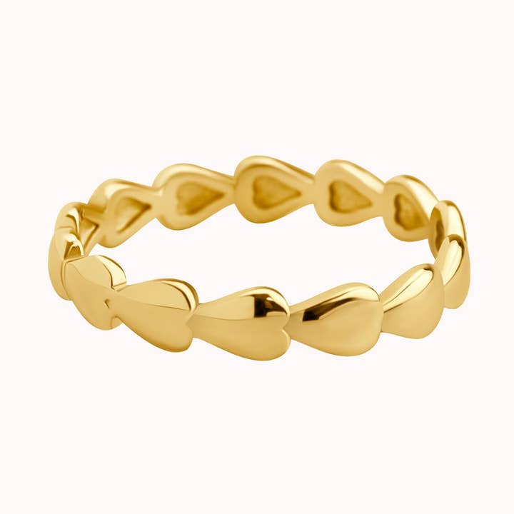 CARIS Jewelry - Wholesale Band/Stacked Ring - Slim Hearts Ring